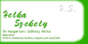 helka szekely business card